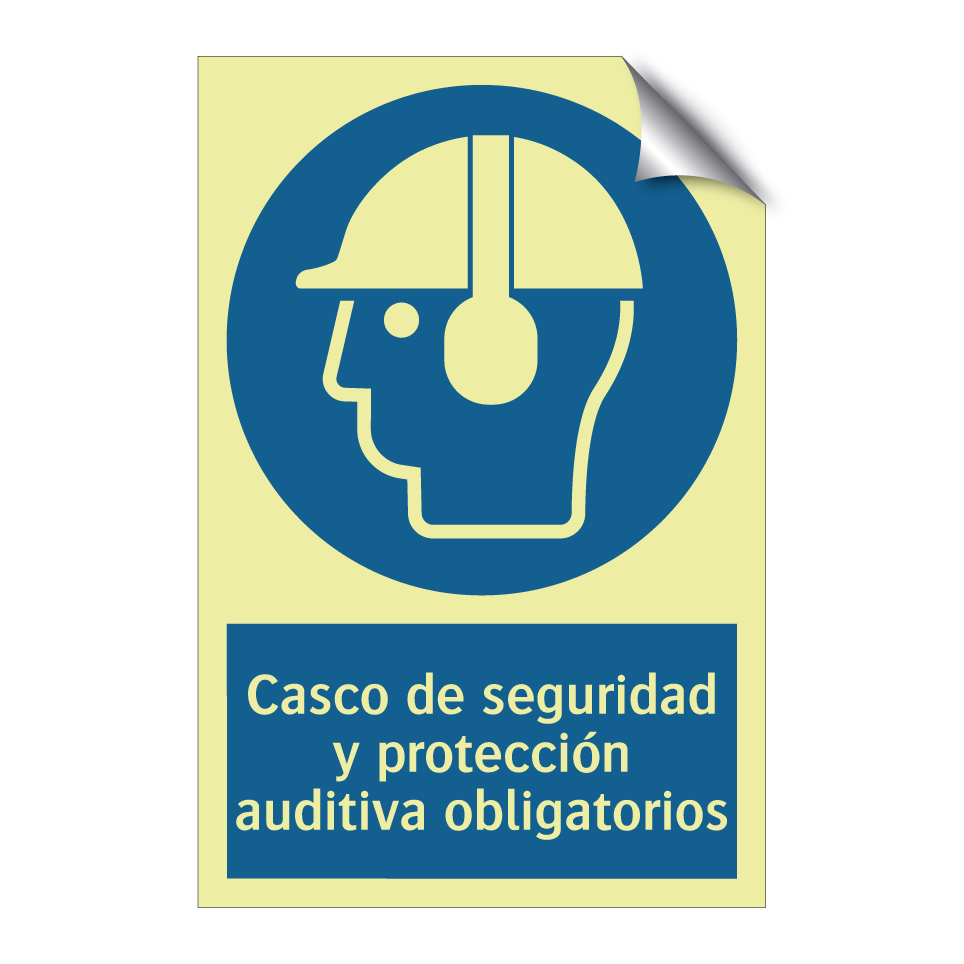 Casco de seguridad y protección auditiva obligatorios