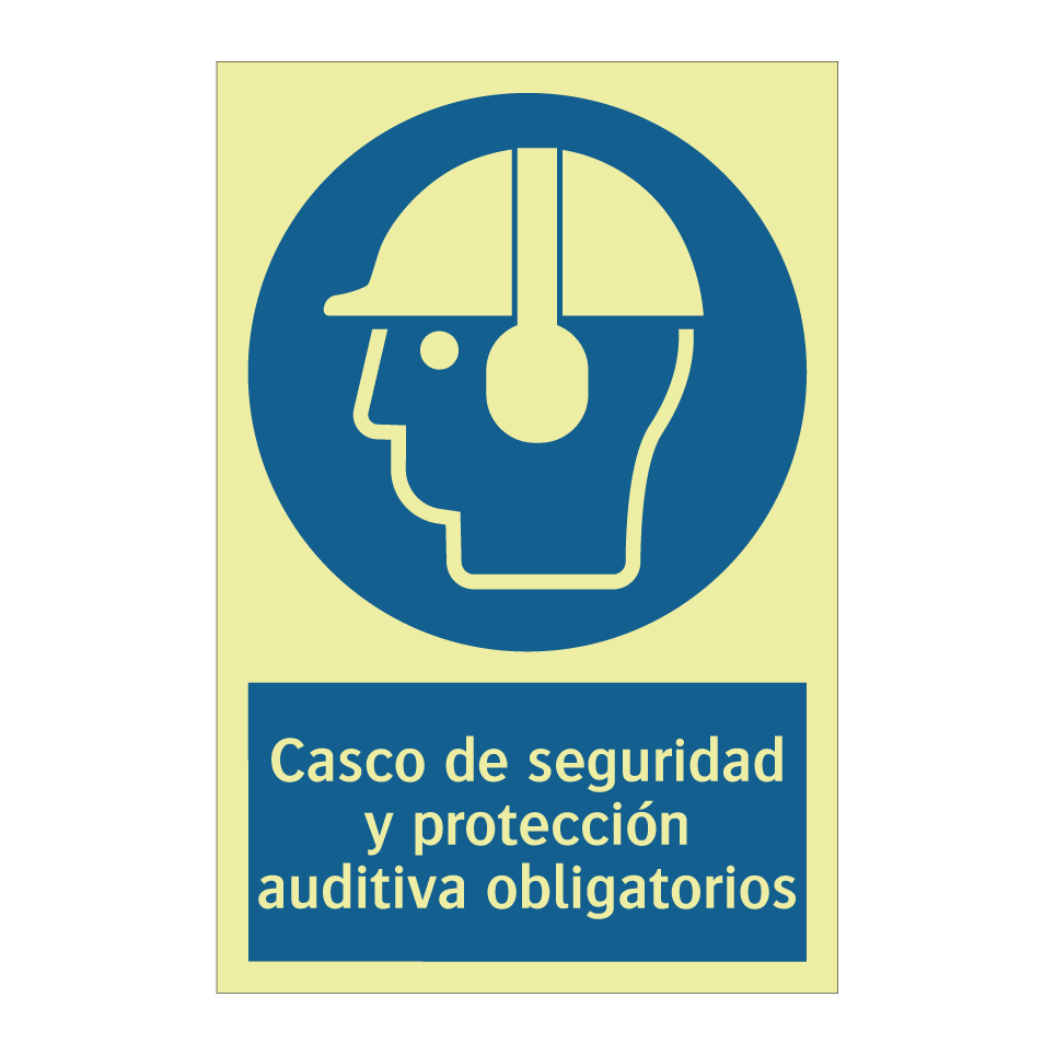 Casco de seguridad y protección auditiva obligatorios