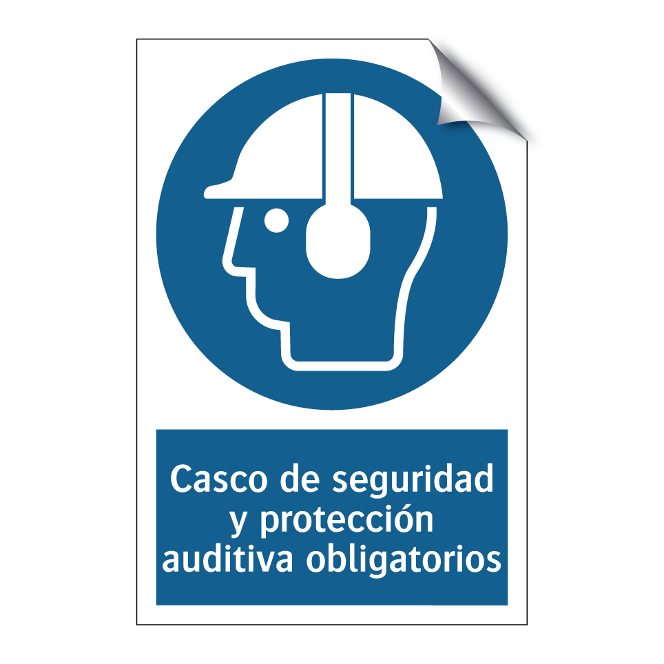 Casco de seguridad y protección auditiva obligatorios