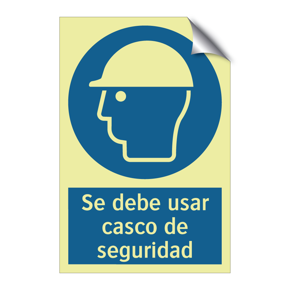Se debe usar casco de seguridad