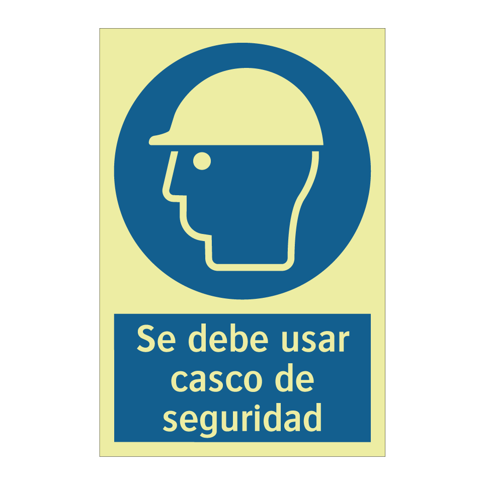 Se debe usar casco de seguridad
