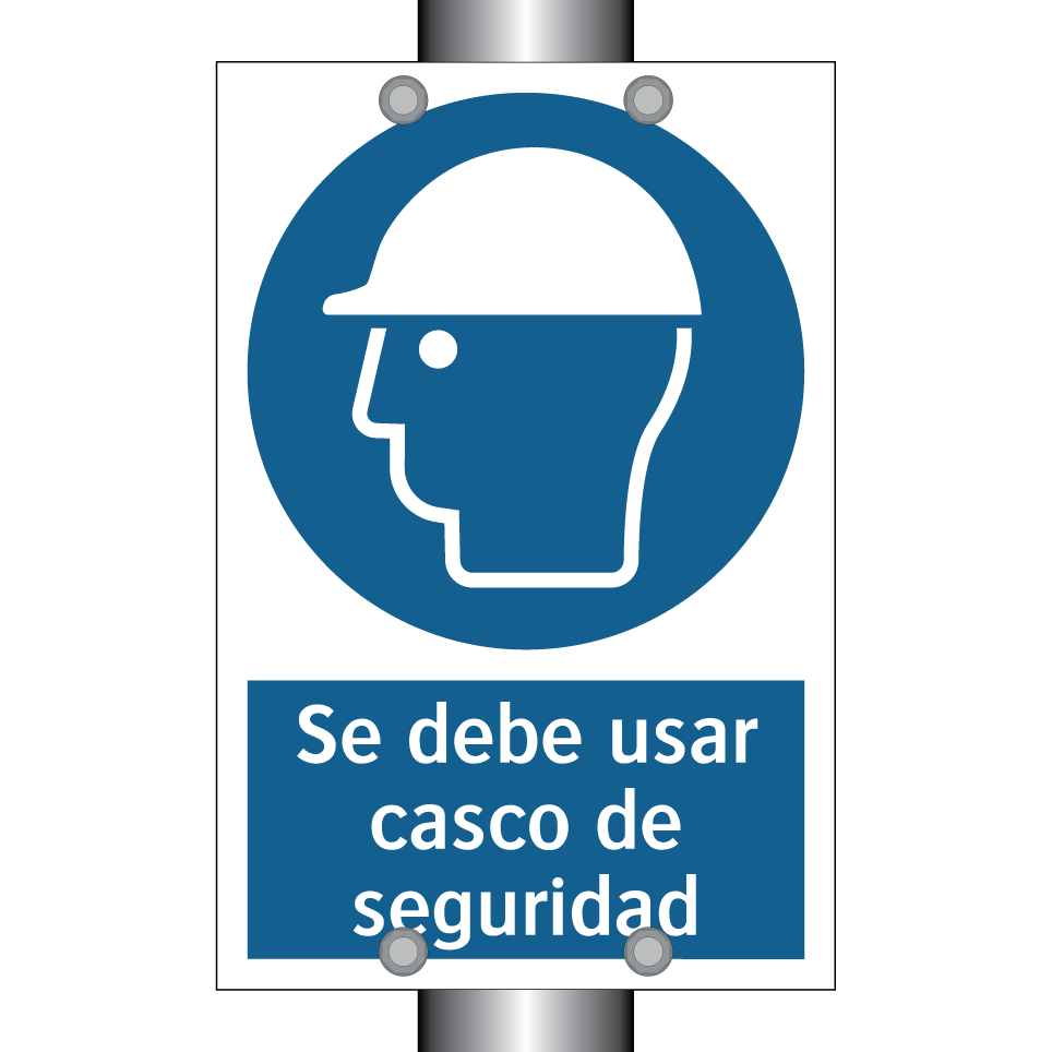 Se debe usar casco de seguridad