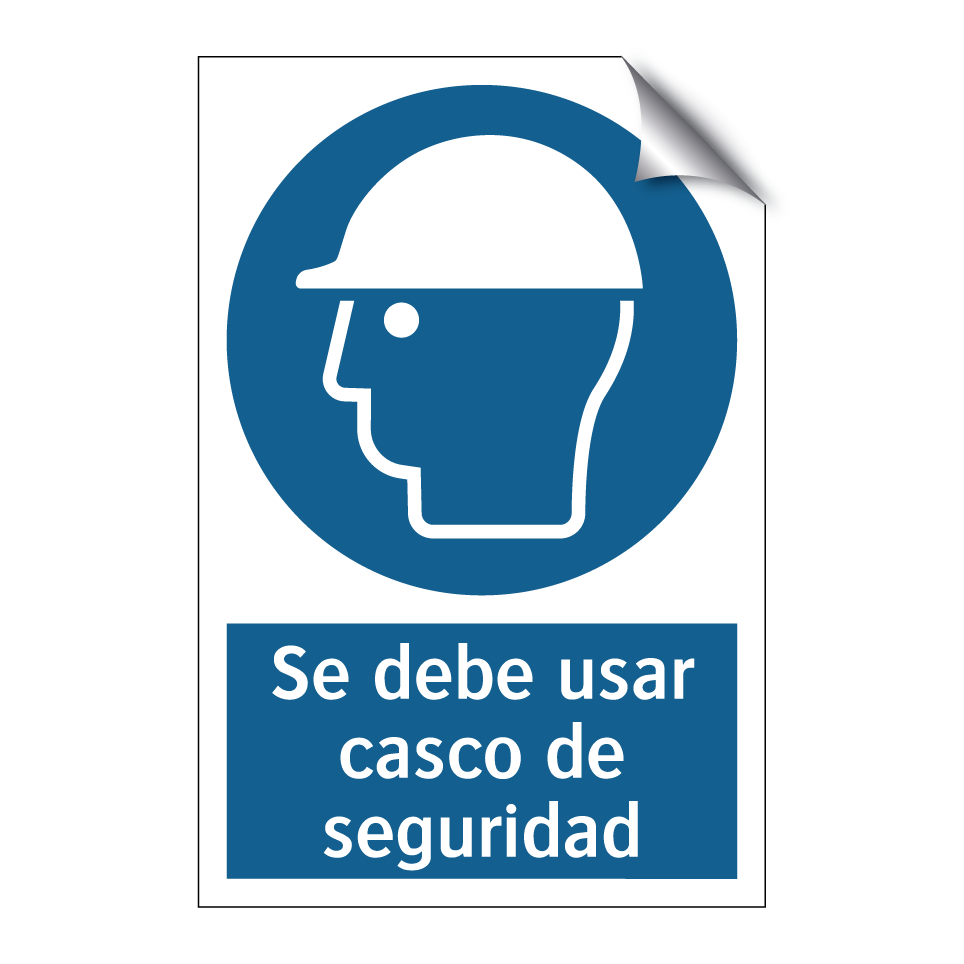 Se debe usar casco de seguridad