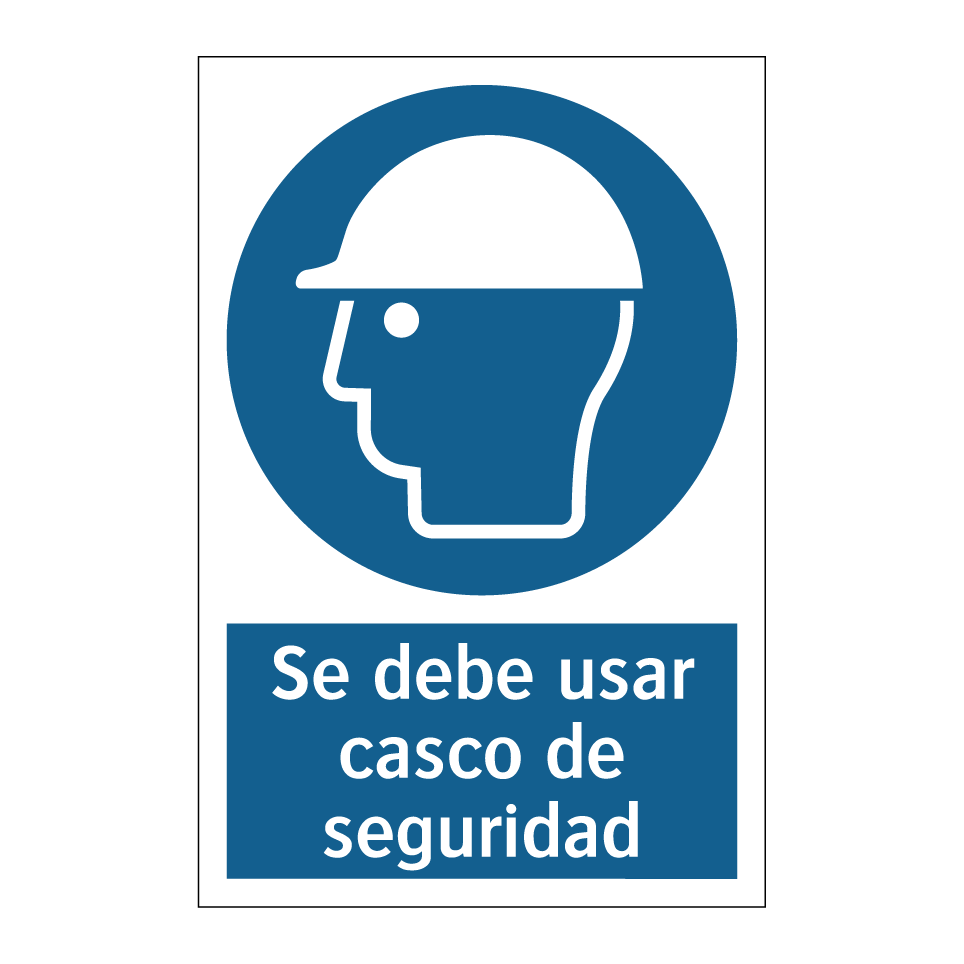 Se debe usar casco de seguridad