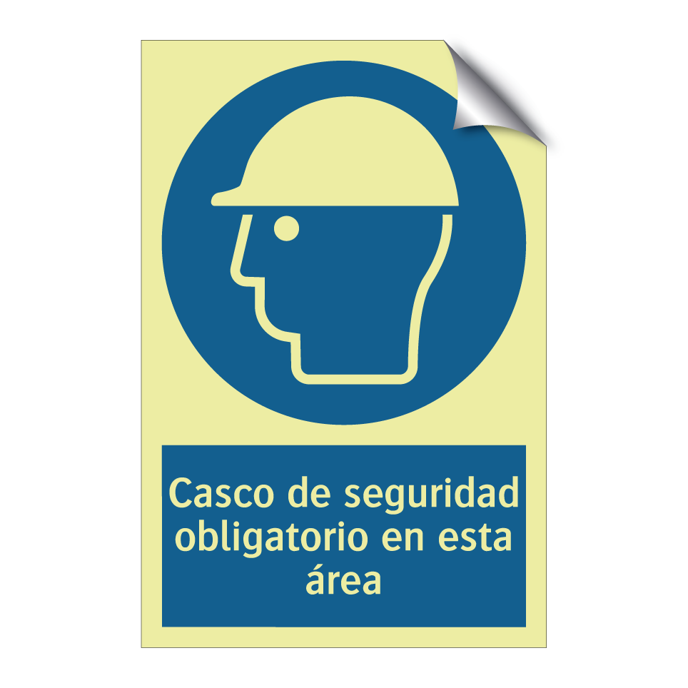 Casco de seguridad obligatorio en esta área