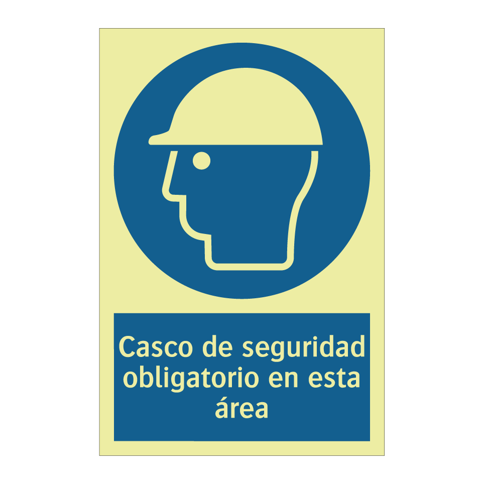 Casco de seguridad obligatorio en esta área
