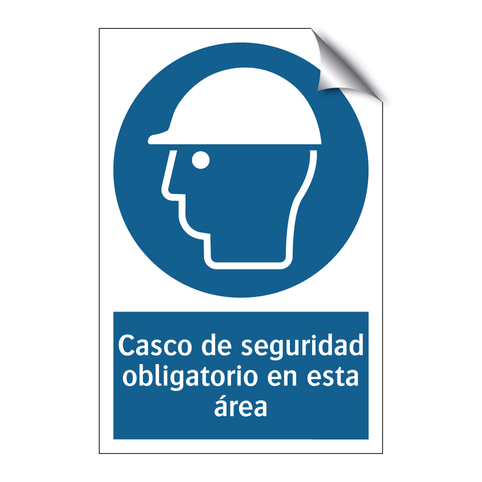 Casco de seguridad obligatorio en esta área