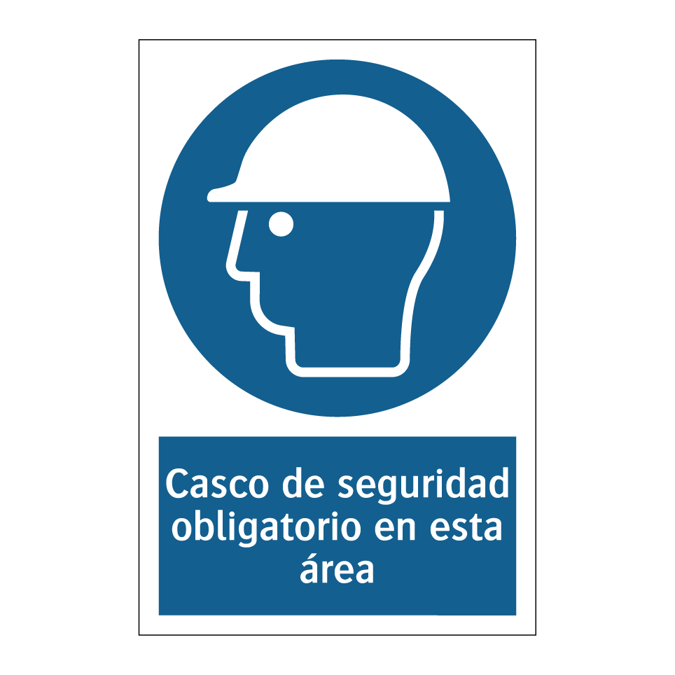 Casco de seguridad obligatorio en esta área