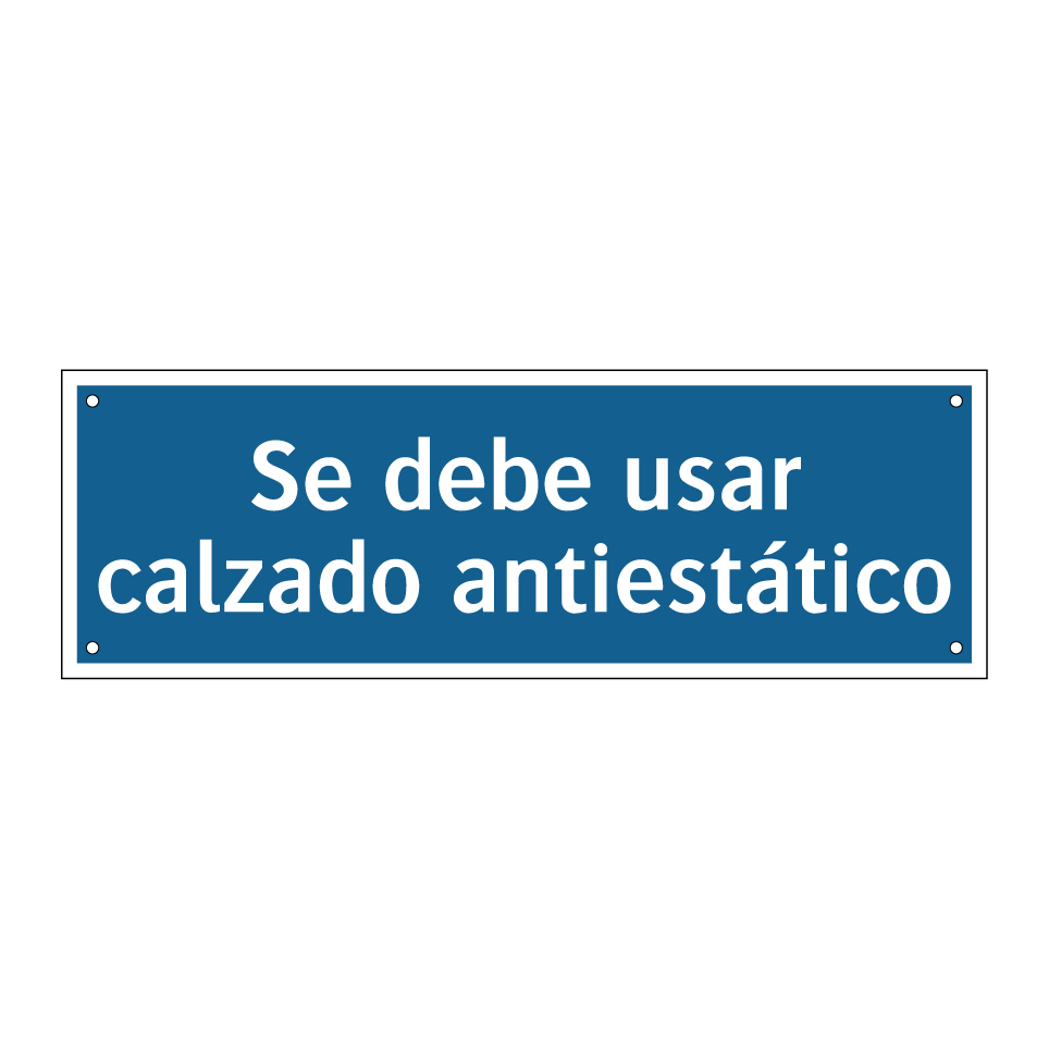 Se debe usar calzado antiestático
