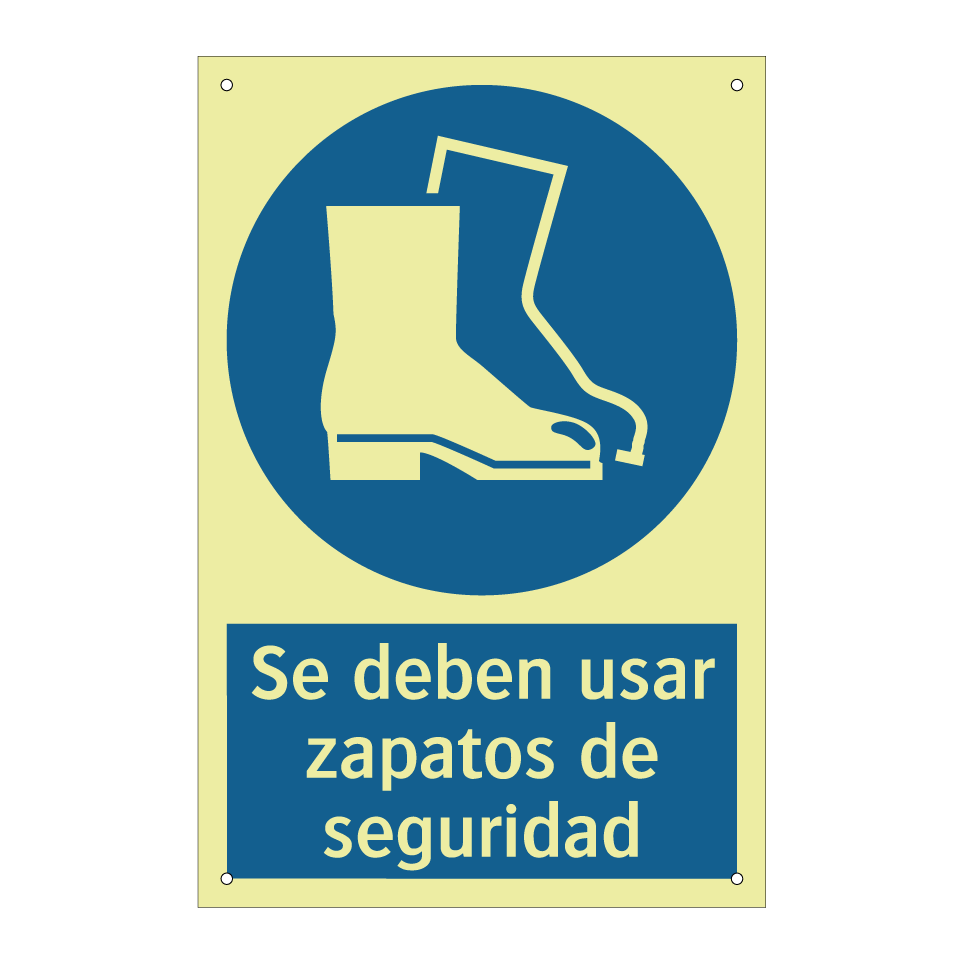 Se deben usar zapatos de seguridad