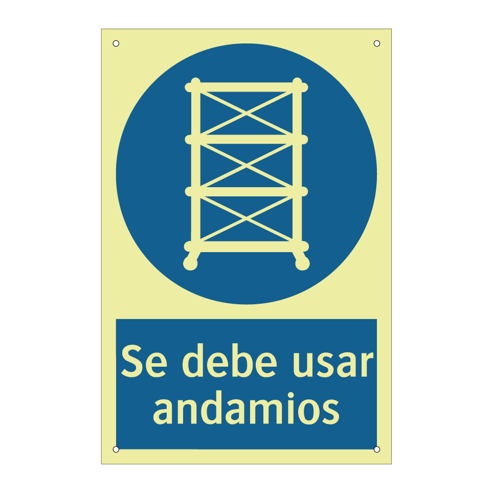 Se debe usar andamios