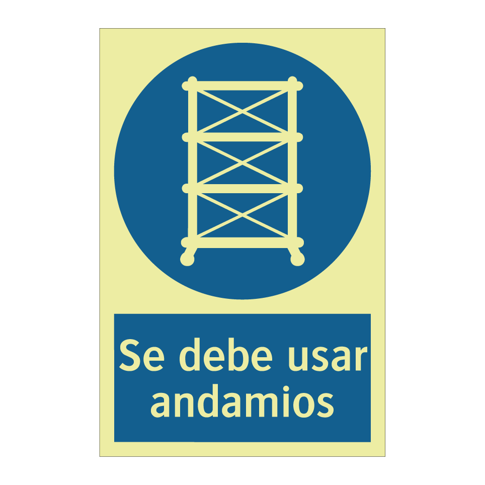 Se debe usar andamios
