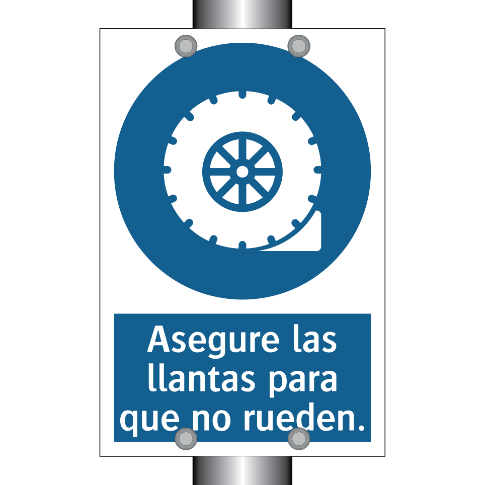 Asegure las llantas para que no rueden.