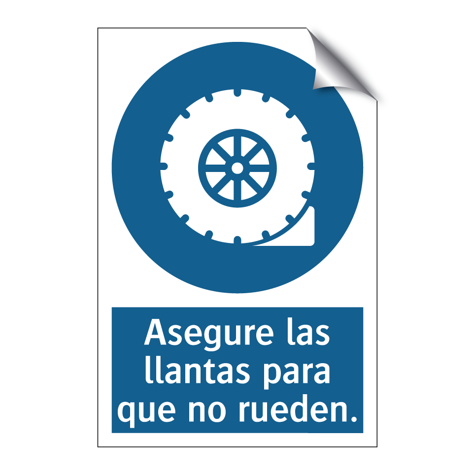 Asegure las llantas para que no rueden.