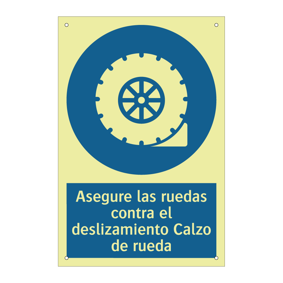 Asegure las ruedas contra el deslizamiento Calzo de rueda