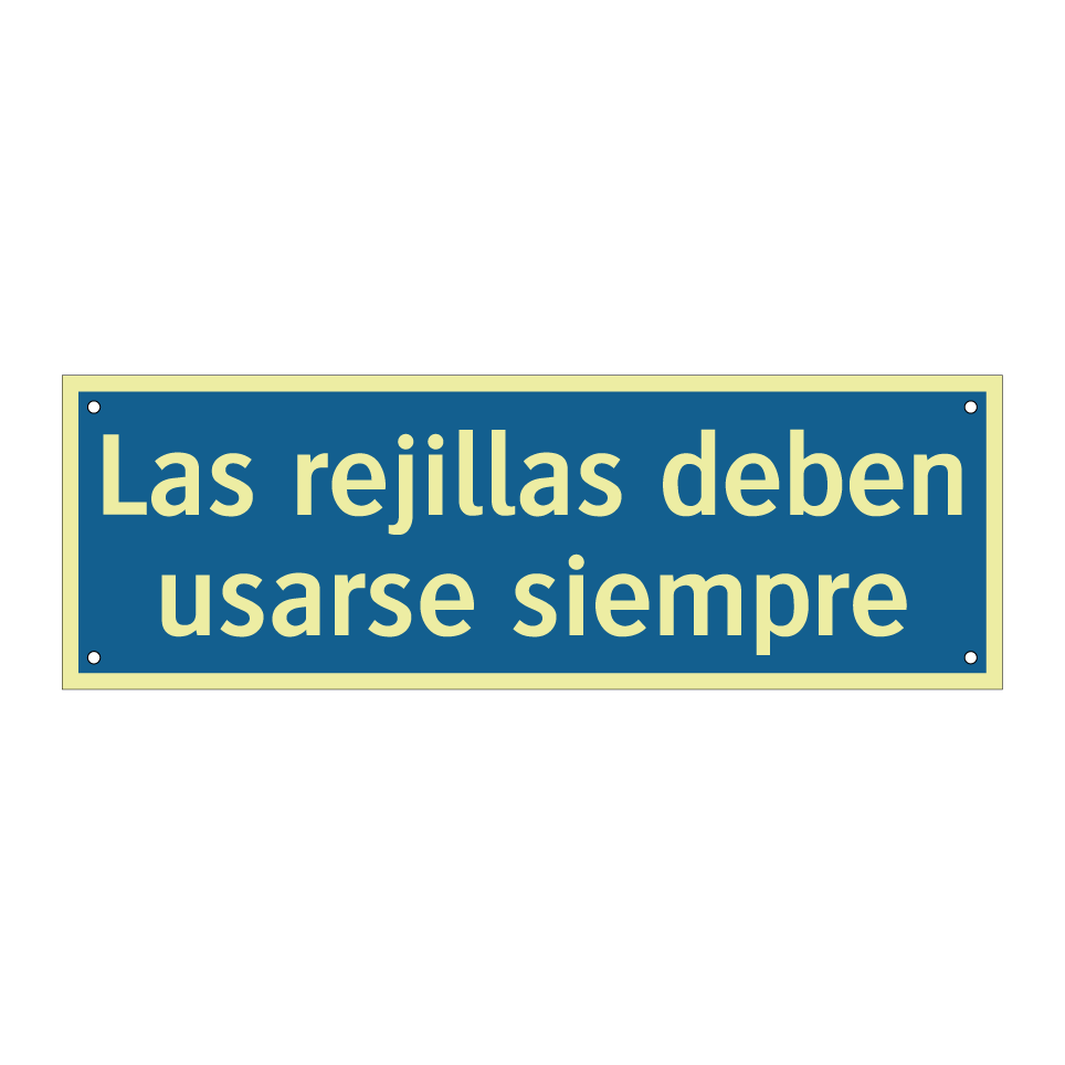 Las rejillas deben usarse siempre