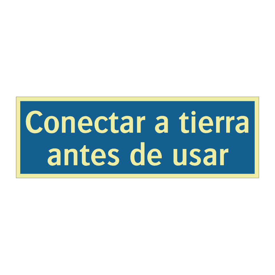 Conectar a tierra antes de usar