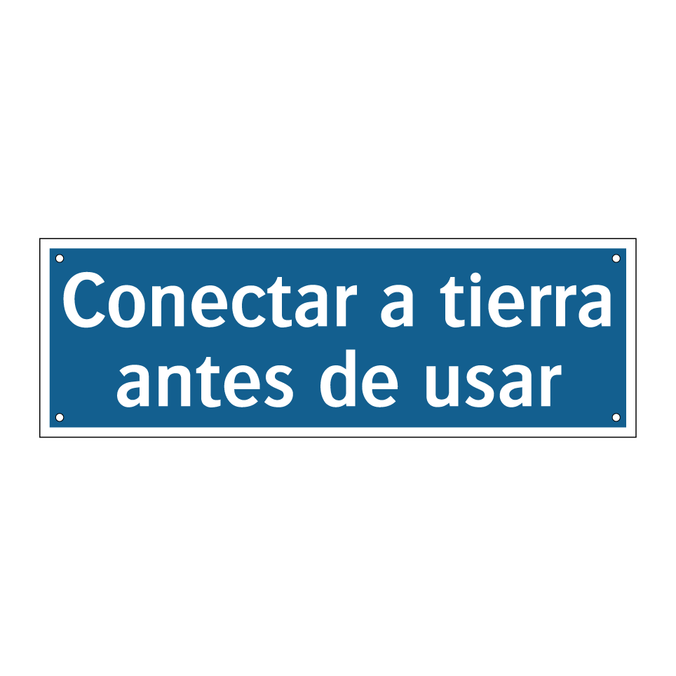 Conectar a tierra antes de usar