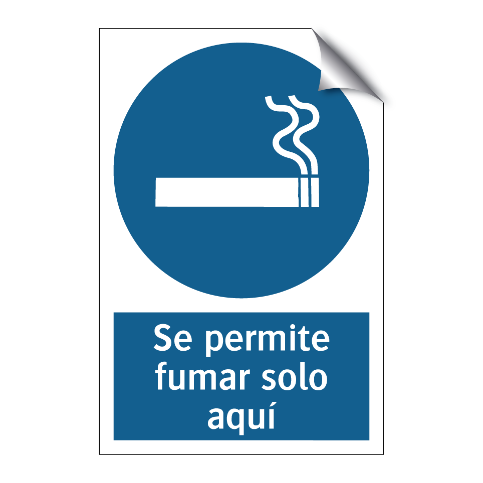 Se permite fumar solo aquí