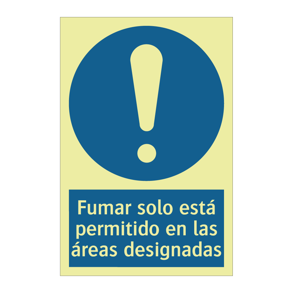 Fumar solo está permitido en las áreas designadas