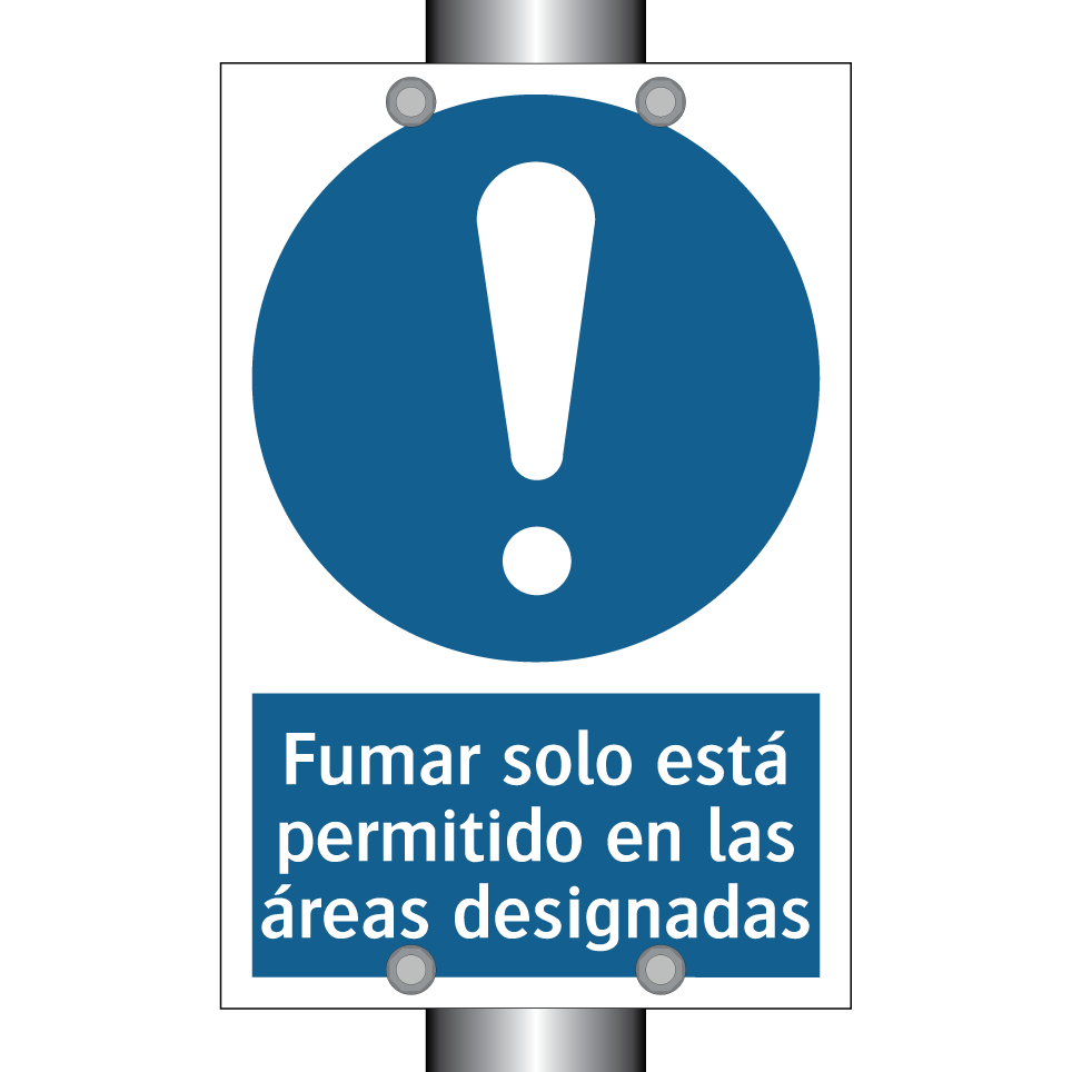 Fumar solo está permitido en las áreas designadas