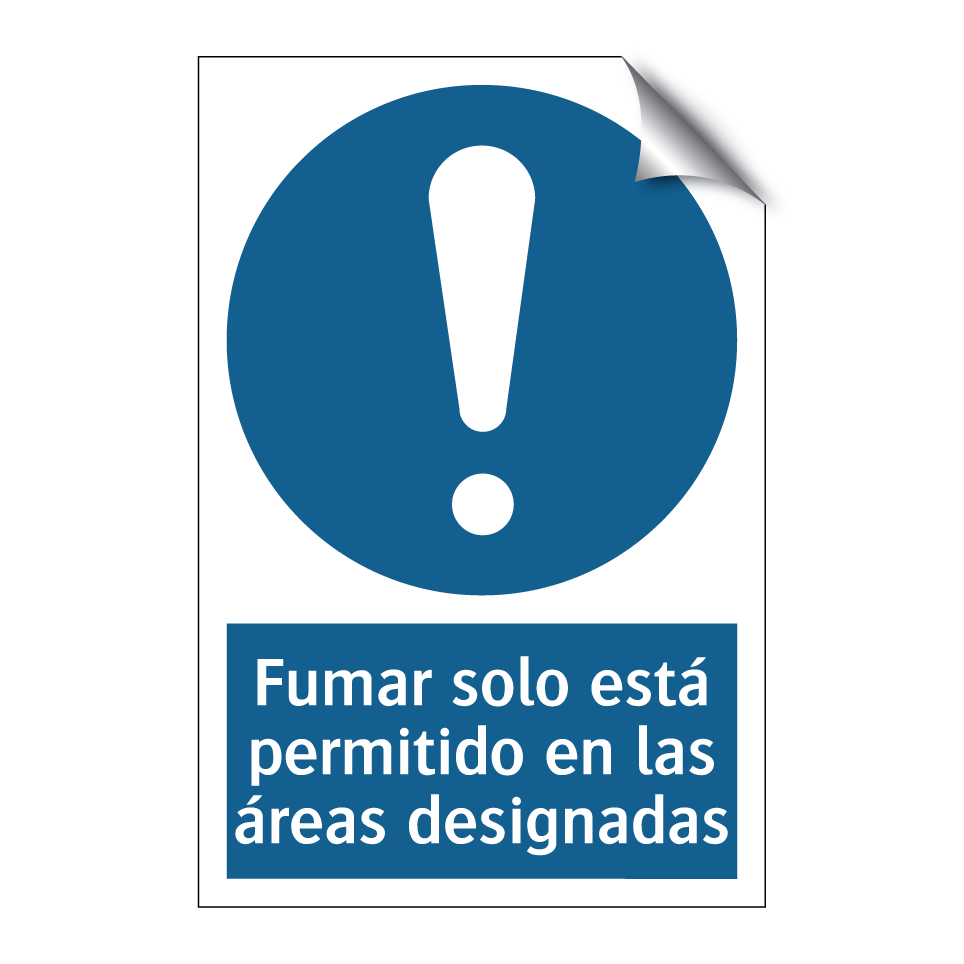 Fumar solo está permitido en las áreas designadas
