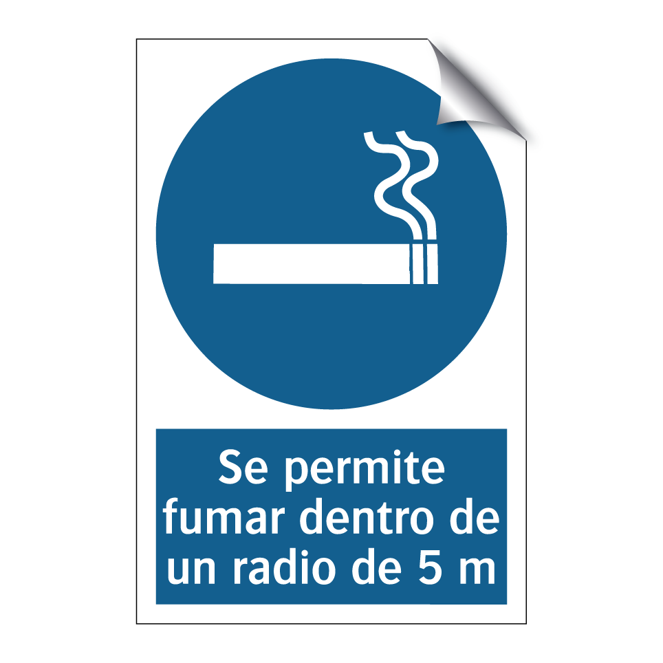 Se permite fumar dentro de un radio de 5 m