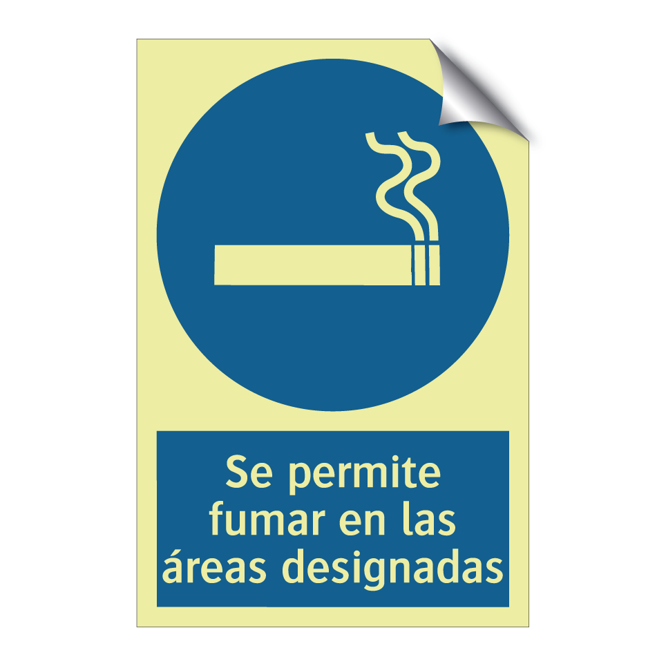 Se permite fumar en las áreas designadas