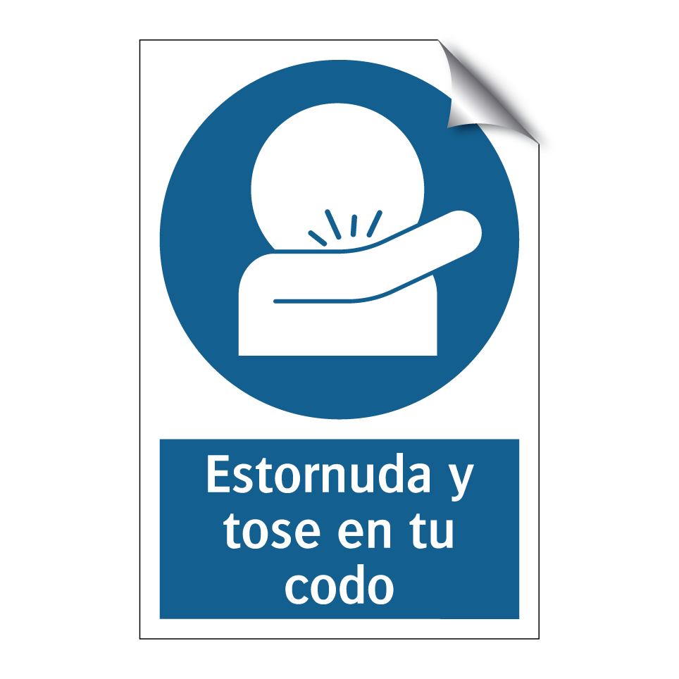 Estornuda y tose en tu codo