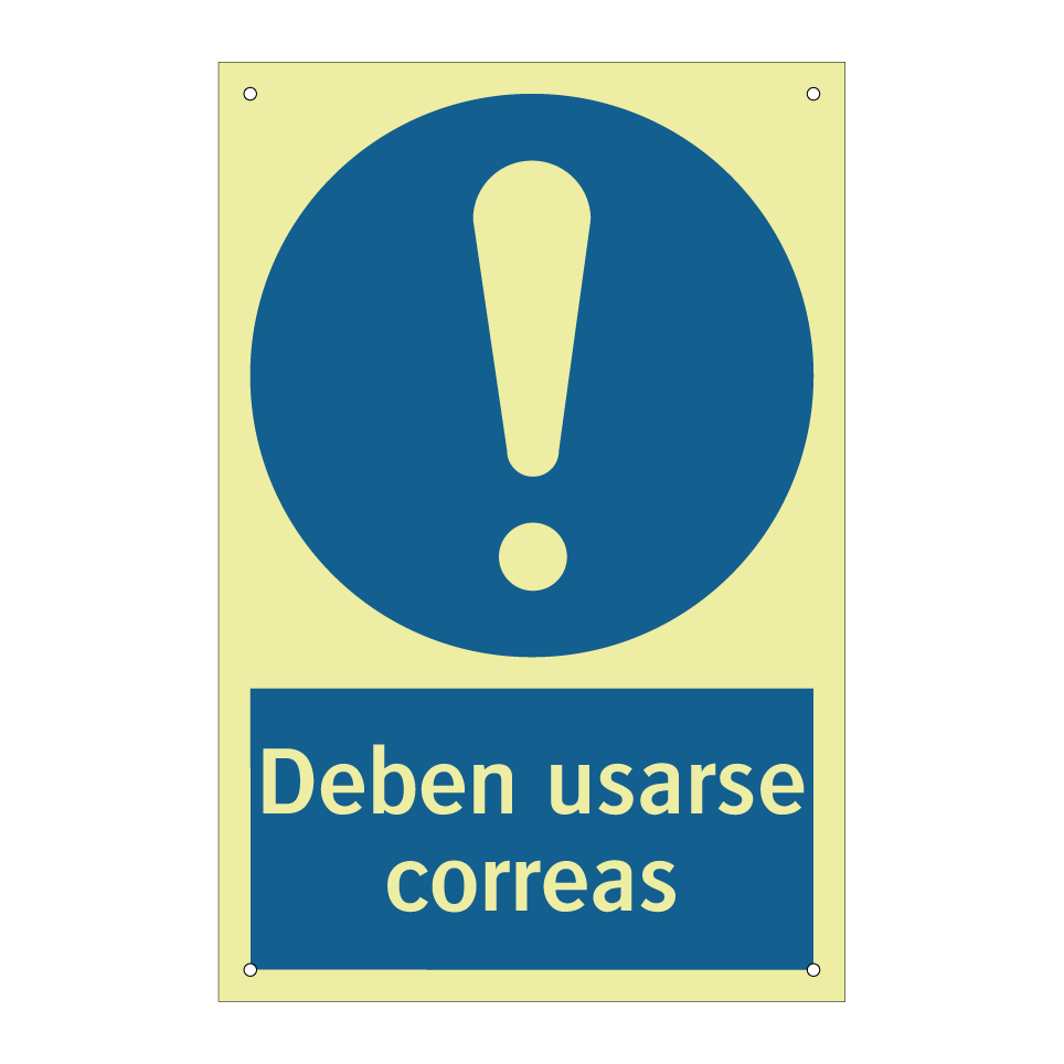 Deben usarse correas