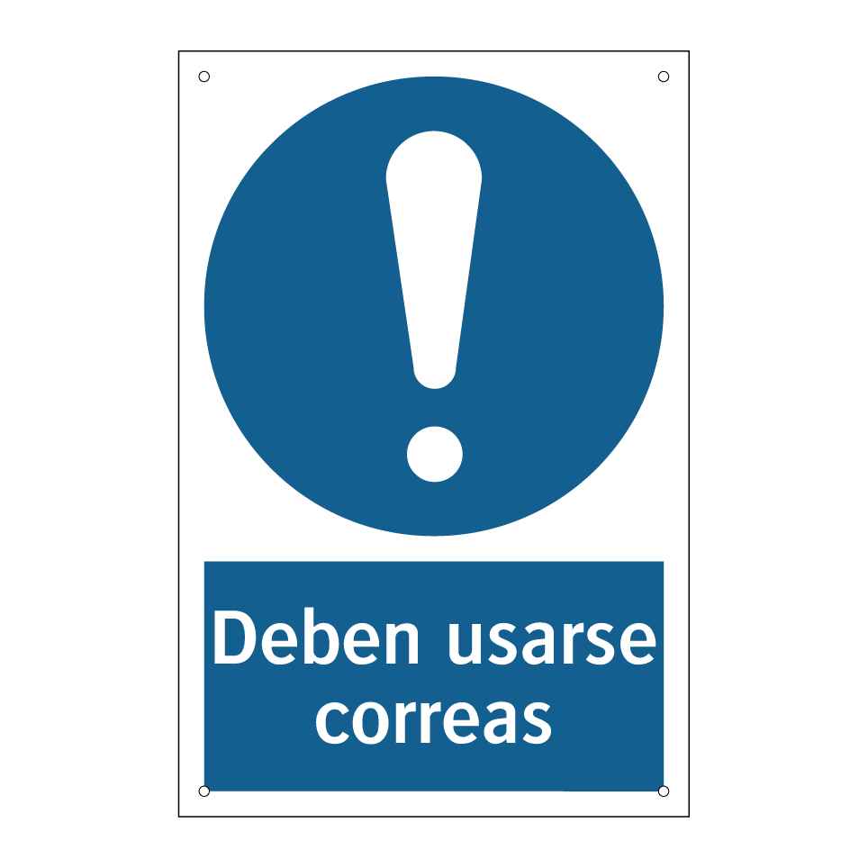 Deben usarse correas