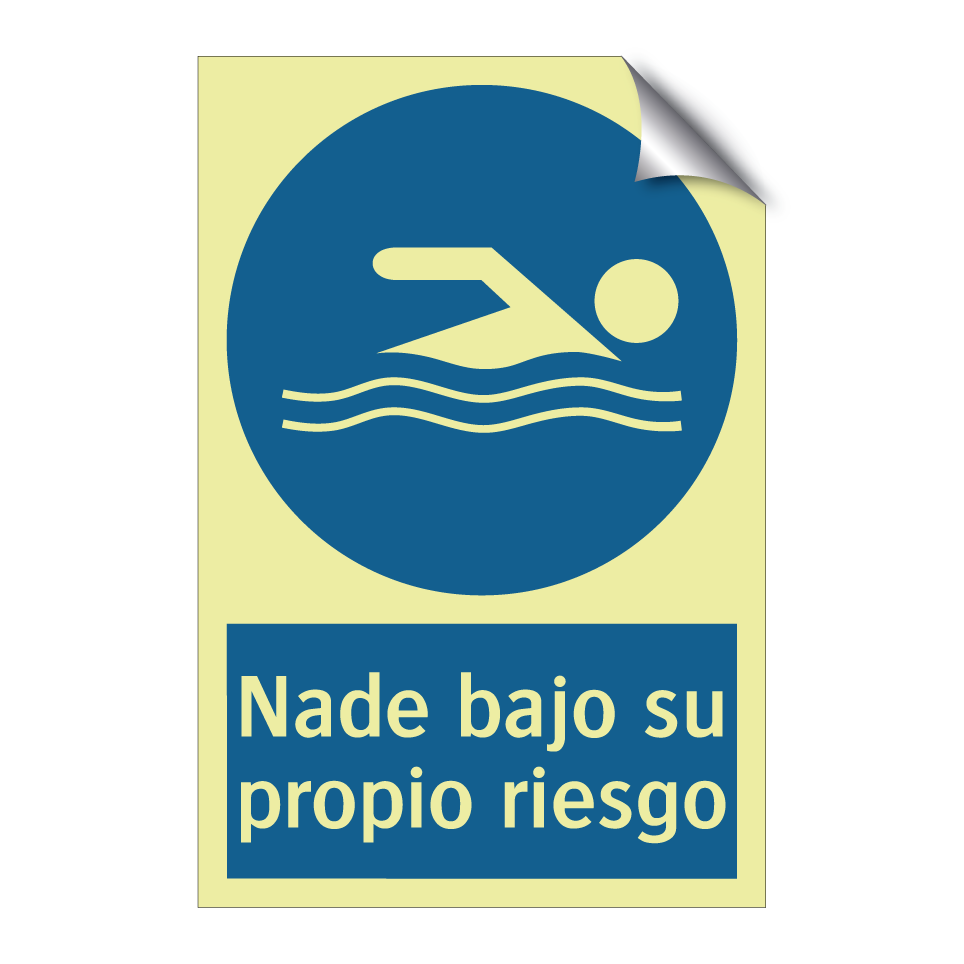 Nade bajo su propio riesgo