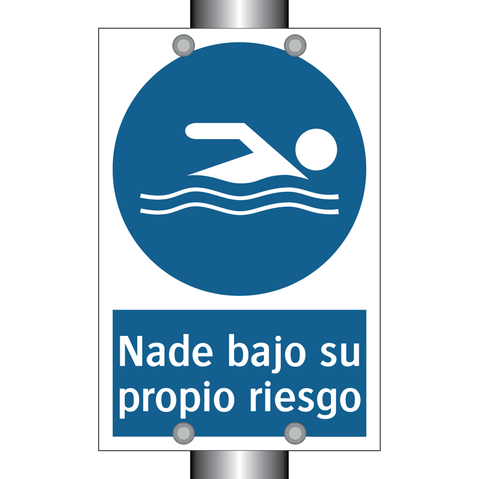 Nade bajo su propio riesgo