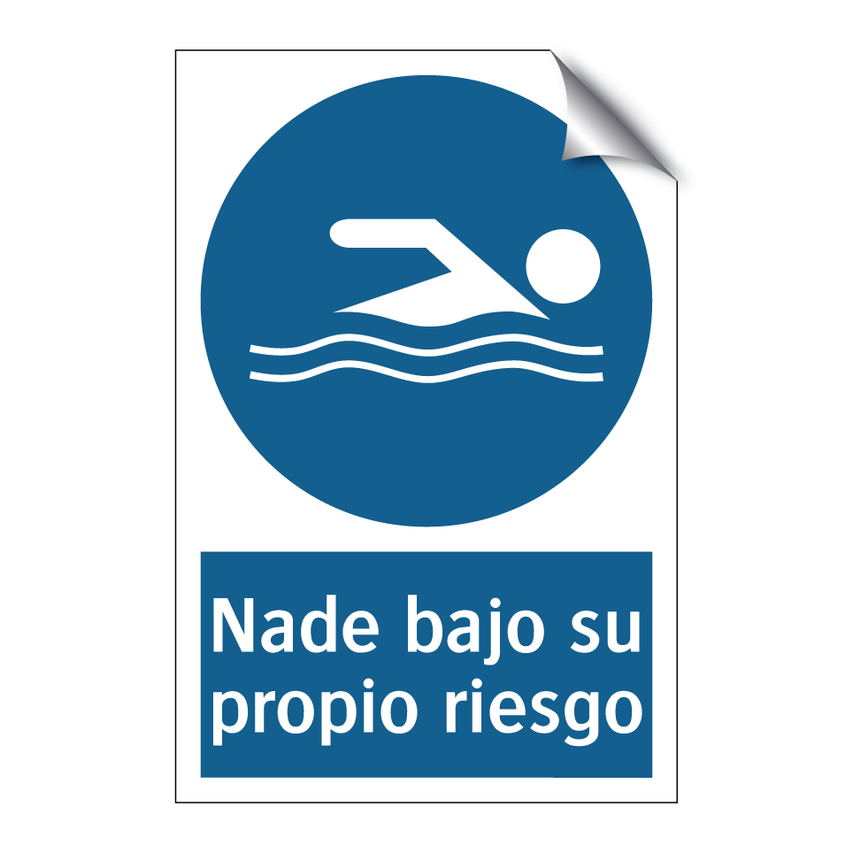 Nade bajo su propio riesgo
