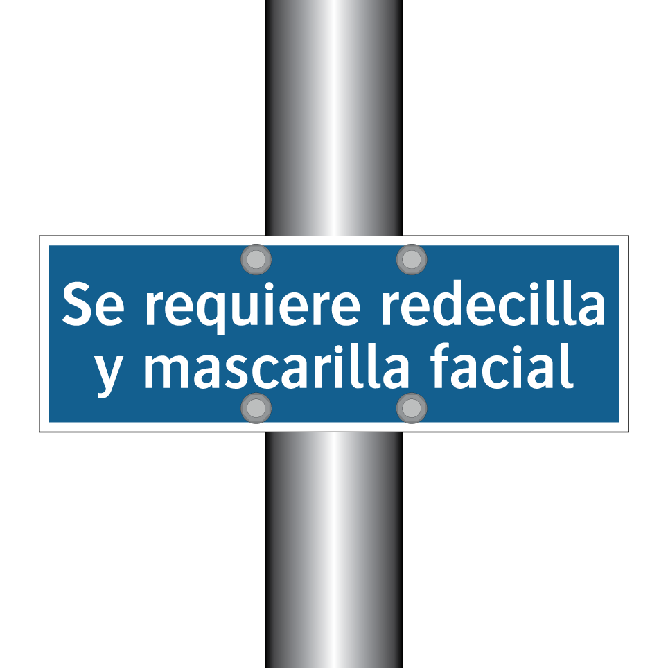 Se requiere redecilla y mascarilla facial