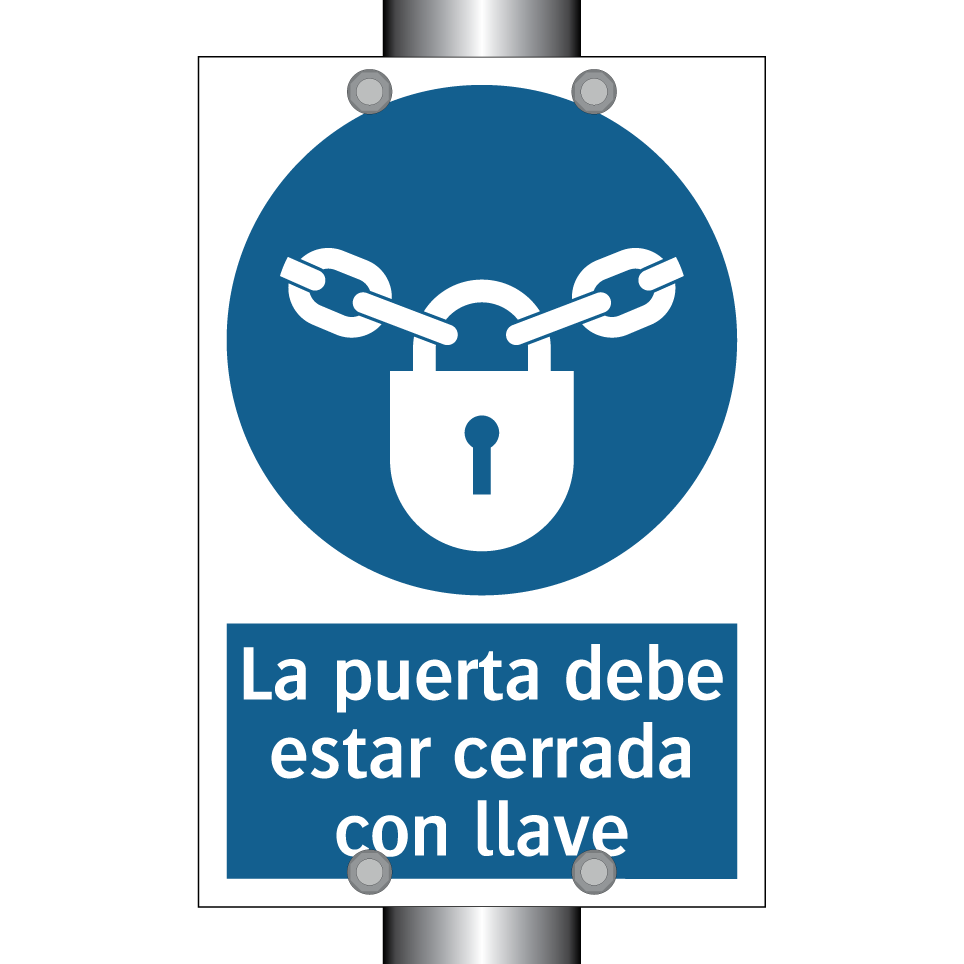 La puerta debe estar cerrada con llave