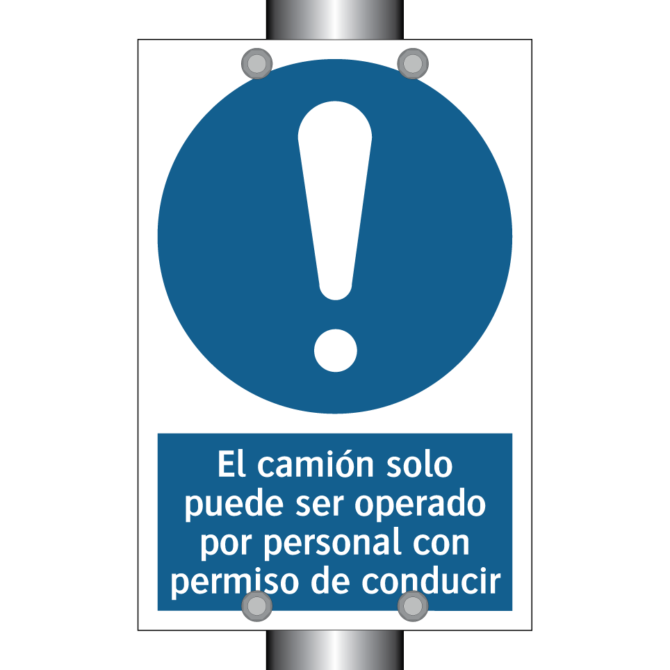 El camión solo puede ser operado por personal con permiso de conducir