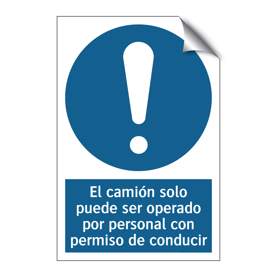 El camión solo puede ser operado por personal con permiso de conducir