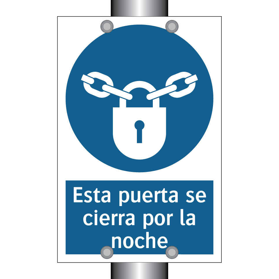 Esta puerta se cierra por la noche