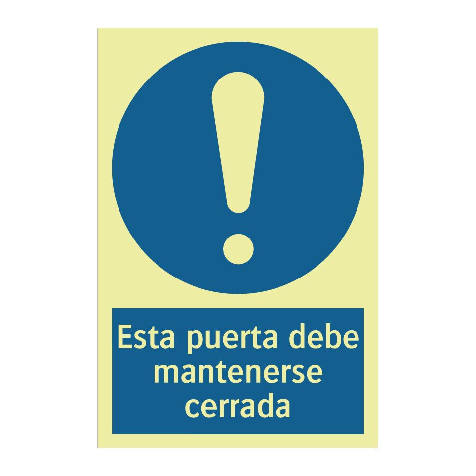 Esta puerta debe mantenerse cerrada