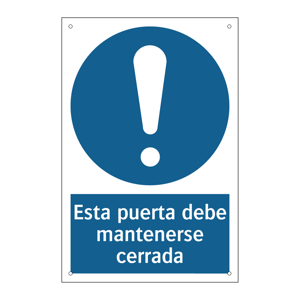 Esta puerta debe mantenerse cerrada