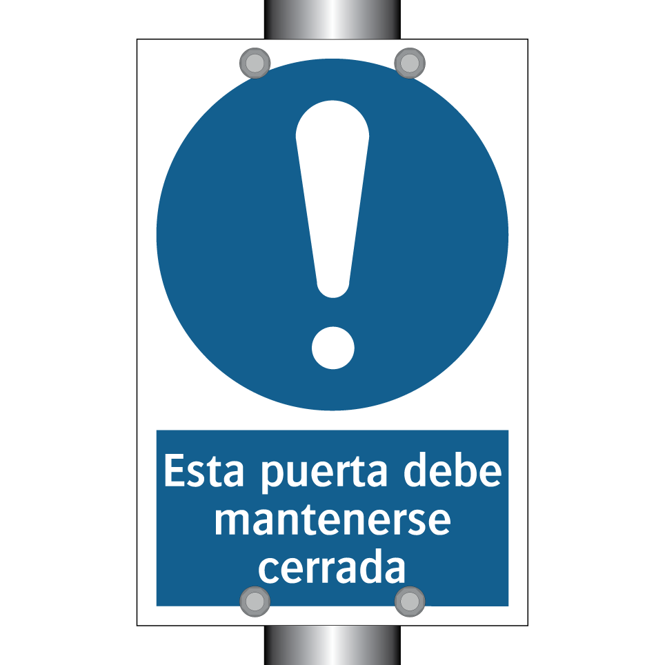 Esta puerta debe mantenerse cerrada