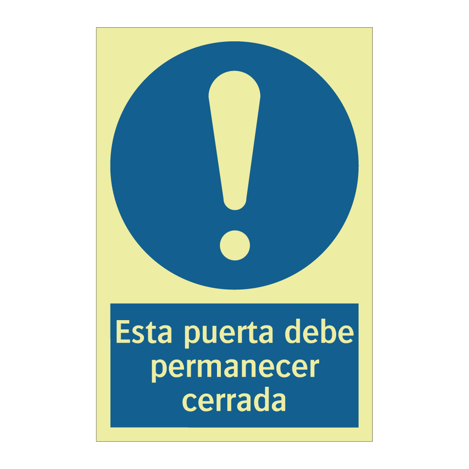 Esta puerta debe permanecer cerrada