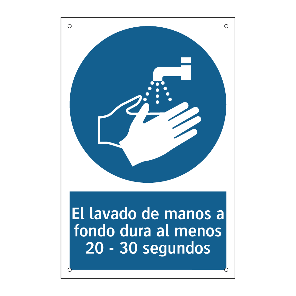 El lavado de manos a fondo dura al menos 20 - 30 segundos