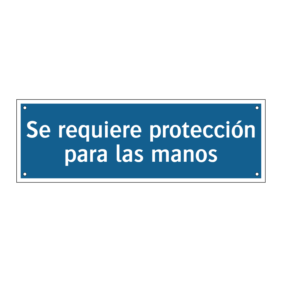 Se requiere protección para las manos