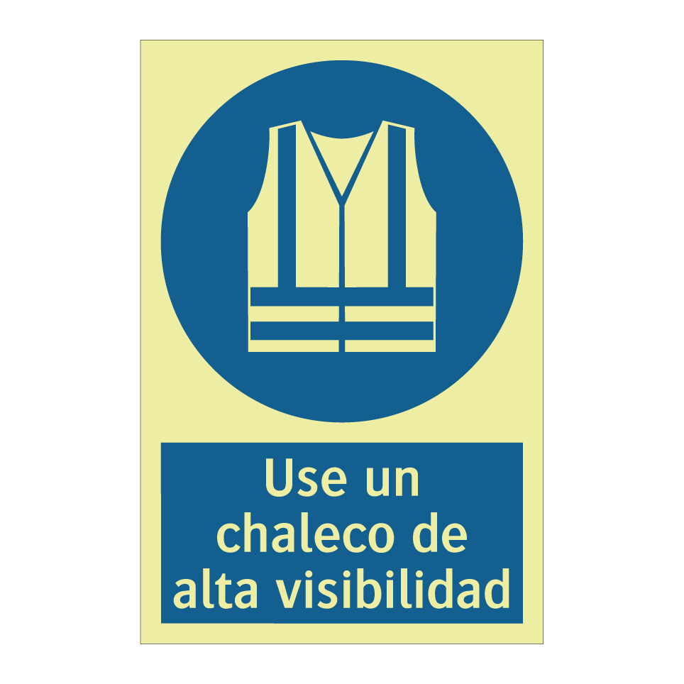 Use un chaleco de alta visibilidad