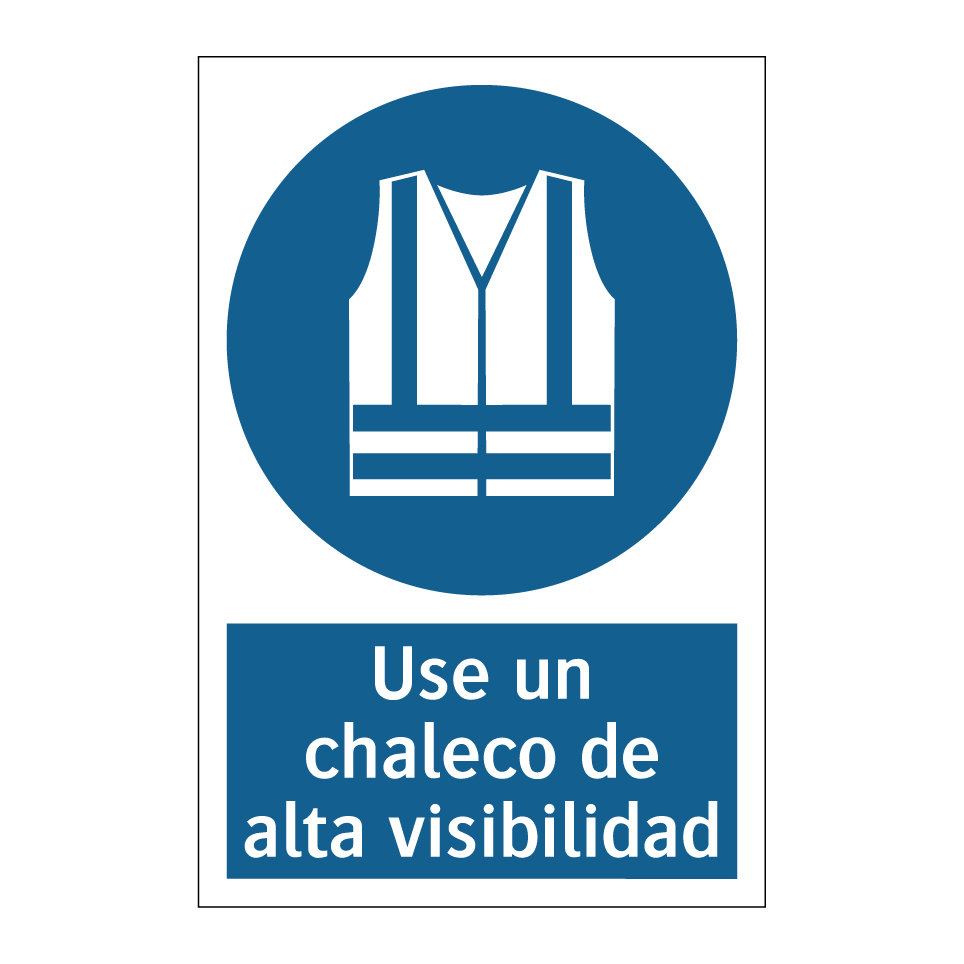 Use un chaleco de alta visibilidad