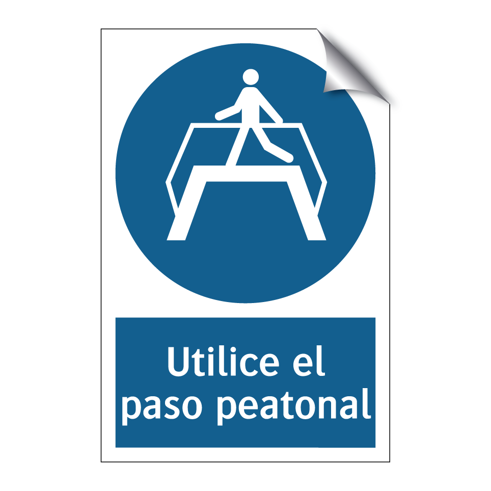 Utilice el paso peatonal