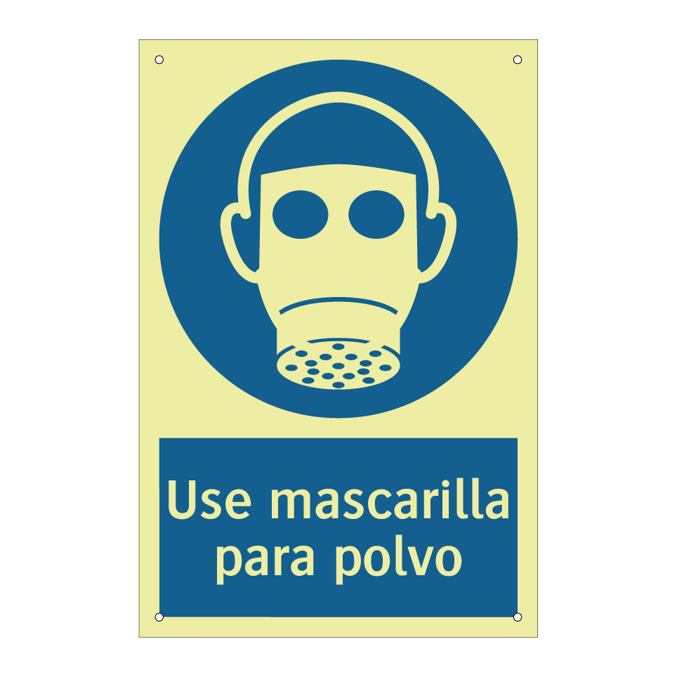 Use mascarilla para polvo
