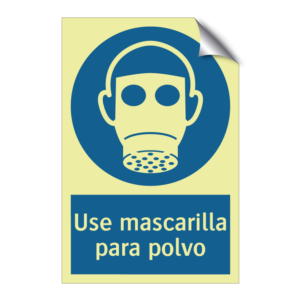 Use mascarilla para polvo